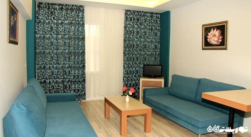 محوطه نشیمن آپارتمان تک خوابه